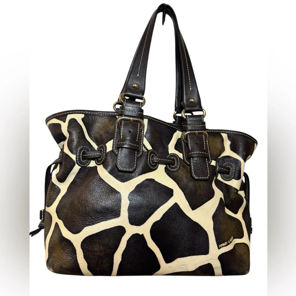 Dooney & Bourke Rare Giraffe Print Tote - Picture 2 of 10